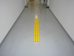 yellow tactile pad with yellow strips