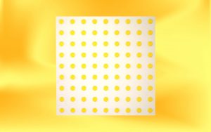 White warning pad with yellow studs