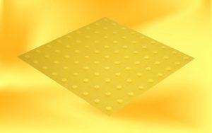 Yellow warning pad with yellow studs