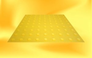 Yellow warning pad with yellow studs