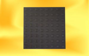 Black warning pad with black studs